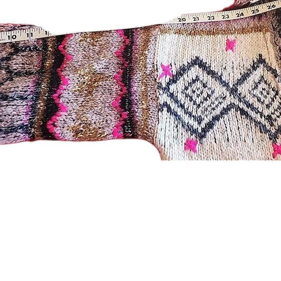 PILCRO Anthropologie Evil Eye Fringe Wool Linen Cardigan Sweater Size XS / S - Picture 5 of 15